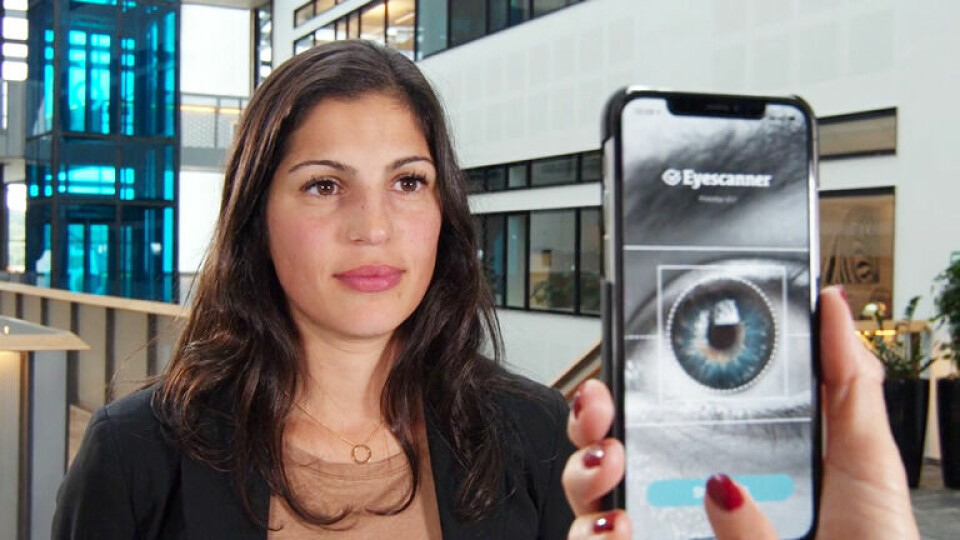 Eyescanners medgrundare Stefanie Najafi och mobilappen som skannar ögonrörelser för att identifiera narkotikapåverkade personer
