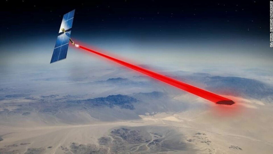En framtida anläggning för att fånga sol i rymden skulle kunna ligga i omloppsbana på 36 000 kilometers avstånd från jorden. Foto: U.S. Naval Research Laboratory