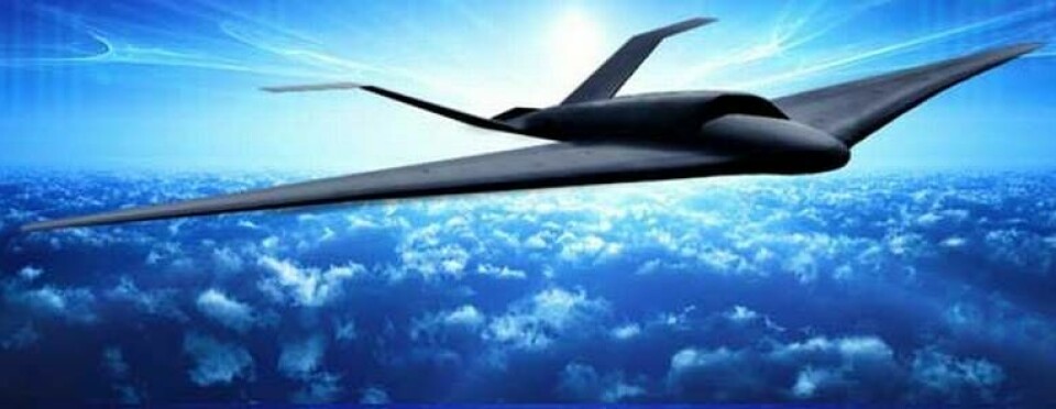 Lockheed Martin presenterar en skiss på en efterföljare till spionplanet U2 med beteckningen TR-X och nya stealthegenskaper. Foto: Lockheed Martin