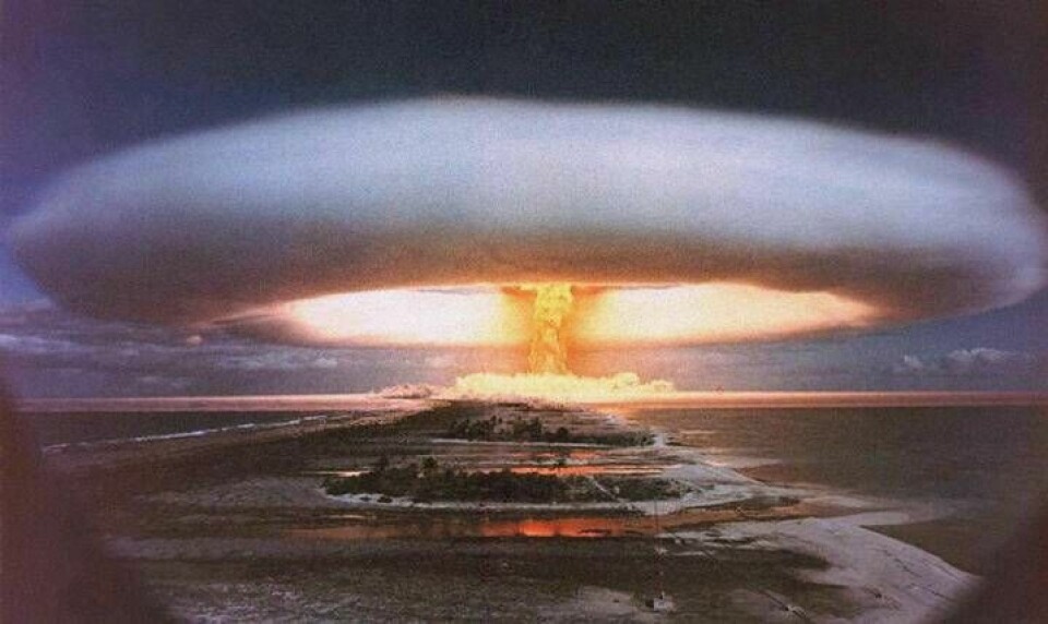 Så här såg det ut när vätebomben Tsar Bomba detonerades 1961. Foto: Album / Fine Art Images