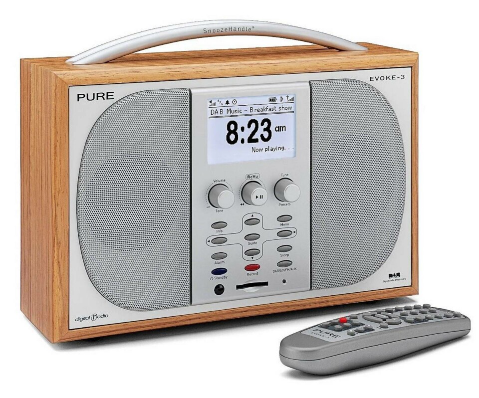 DAB-radiomottagare Pure Evoke-3. Foto: Pure DAB-radiomottagare Pure Evoke-3. Foto: Pure
