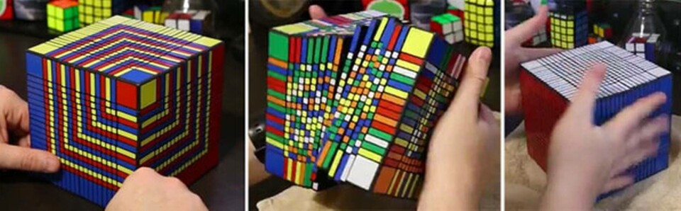 På 7,5 timmar löste en entusiast världens största Rubiks kub. Foto: RedKB På 7,5 timmar löste en entusiast världens största Rubiks kub. Foto: RedKB