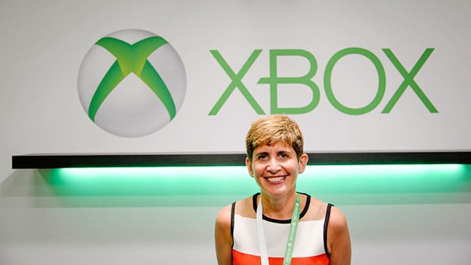 Amanda Farr, Xbox marknadschef i Europa, Mellanöstern och Afrika, på Gamescom, Köln, Tyskland. Foto: Marcus Alexandersson / TT Amanda Farr, Xbox marknadschef i Europa, Mellanöstern och Afrika, på Gamescom, Köln, Tyskland. Foto: Marcus Alexandersson / TT