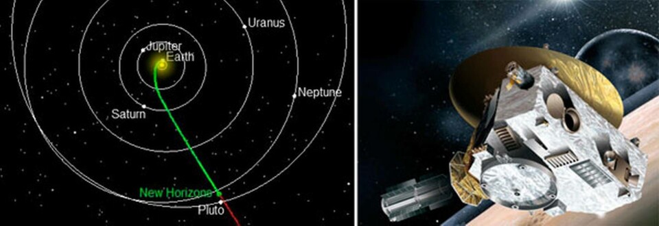 På sin snart nio år långa resa mot Pluto har New Horizons färdats nästan fem miljarder kilometer. Foto: Nasa På sin snart nio år långa resa mot Pluto har New Horizons färdats nästan fem miljarder kilometer. Foto: Nasa