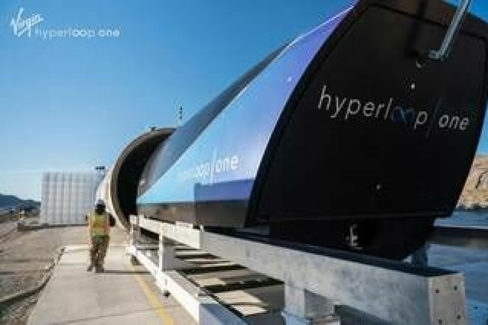Hyperloop Ones testbana i Nevada. Foto: Hyperloop One