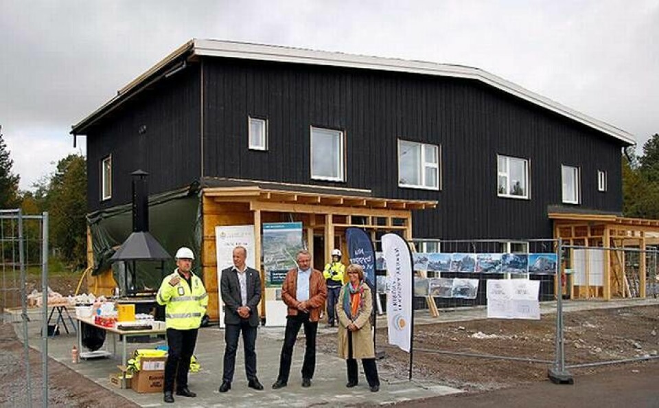Parhuset i Kiruna är världens nordligaste passivhus, och det första någonsin i subarktiskt klimat. Foto: Tekniska Verken i Kiruna AB