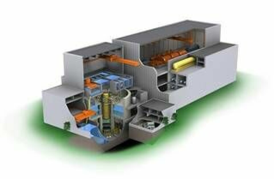 Hitachi GE:s nya kokarreaktor Esbwr - Economic Simplified Boiling Water Reactor - som tillhör generation 3+, det vill säga kärnreaktorer med högre säkerhet än tidigare generationer.