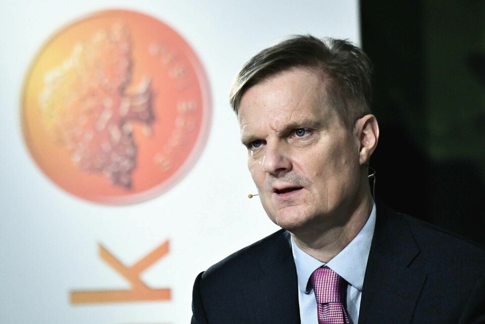 Jens Henriksson, vd för Swedbank, vill inte gå in på orsaken bakom de problem med att logga in som många Swedbankkunder upplevt den gångna veckan. Foto: Claudio Bresciani/TT