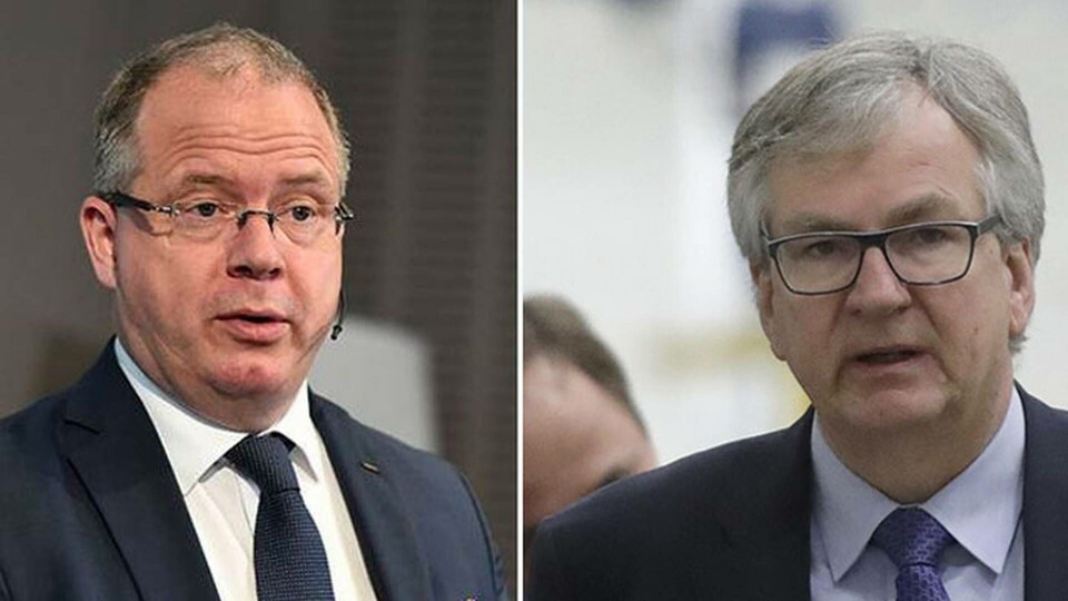 Till vänster: Martin Lundstedt, vd för Volvo. Till höger: Martin Daum, vd för Daimler Trucks. Foto: TT Till vänster: Martin Lundstedt, vd för Volvo. Till höger: Martin Daum, vd för Daimler Trucks. Foto: TT
