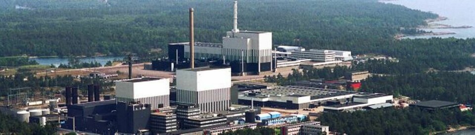 Oskarhamns kärnkraftverk med tre stycken kärnreaktorer. Foto: OKG