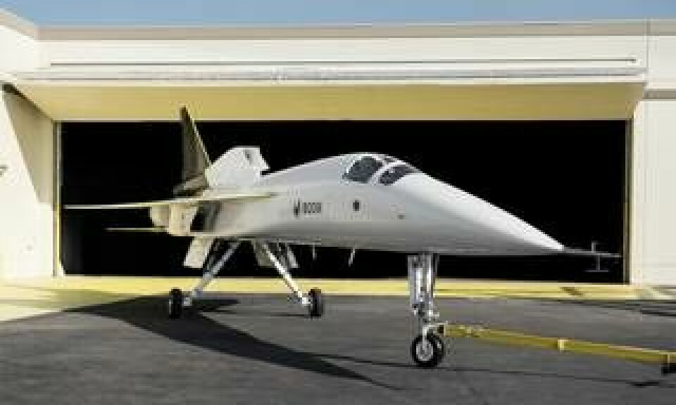 En modell kallad XB-1 i skala 1:3. Foto: Boom Supersonic