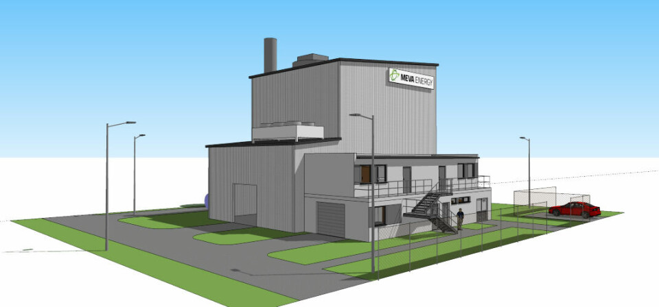 Illustration av hur Meva Energys kraftverk kan se ut. Foto: Ikea Industry Zbaszynek