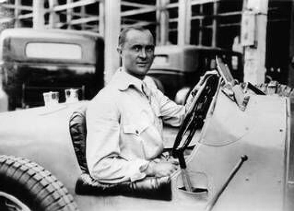 Louis Chiron, framgångsrik tävlingsförare hos Bugatti. Foto: Bugatti