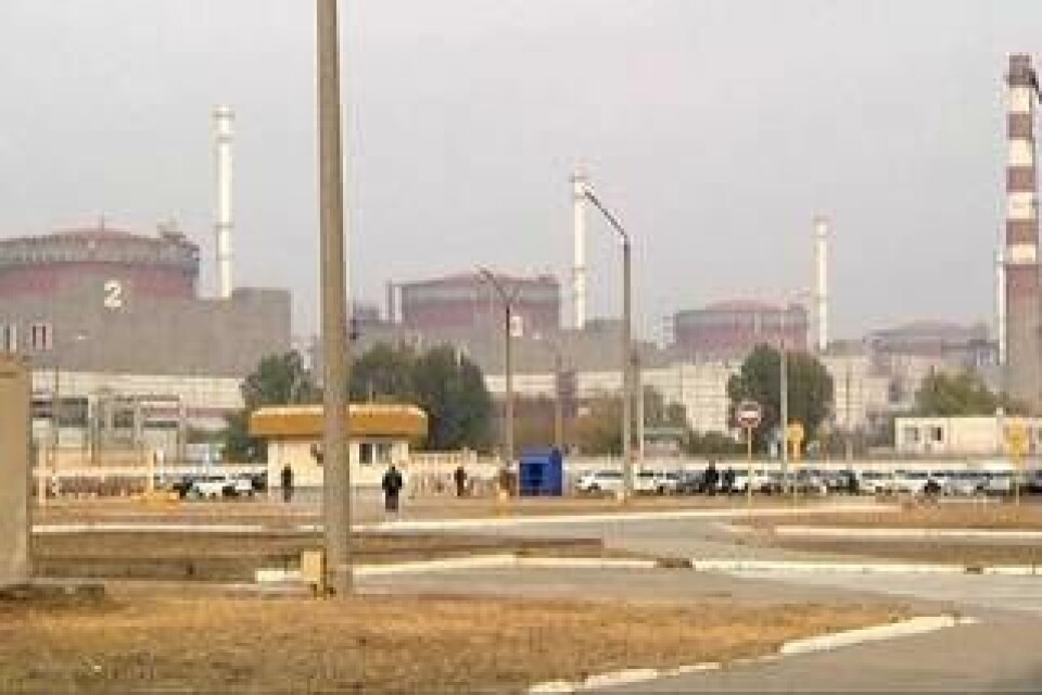 På bilden syns fyra av Zaporizjzja totalt sex reaktorer. Bilden är tagen 2015. Foto: AP/TT
