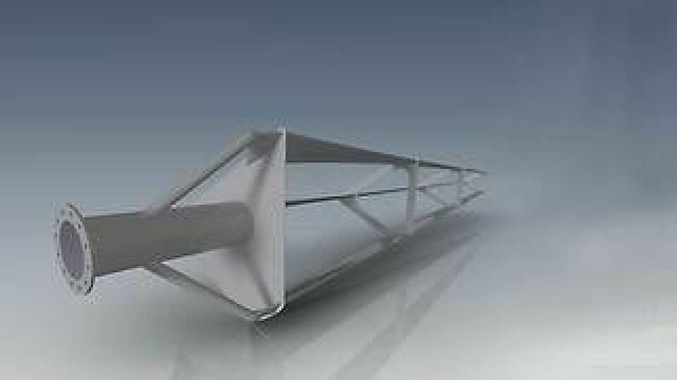 Triblade består av tre skikt som hålls samman av ett fackverk. Foto: Winfoor