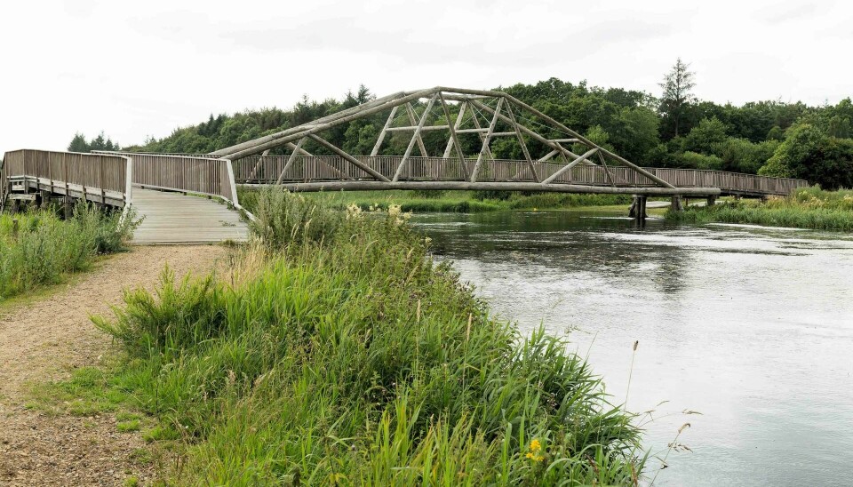 Kjællinghøl-bron innan den rasade. Foto: Af Villy Fink Isaksen/Wikimedia Commons