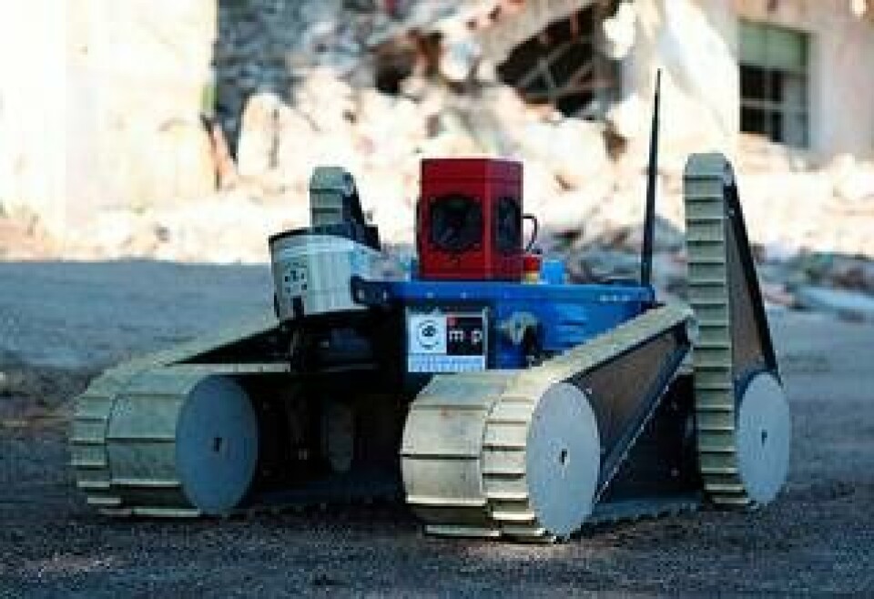 En prototyp till räddningsrobot har tagits fram i EU-projektet TRADR. Foto: Petter Ögren