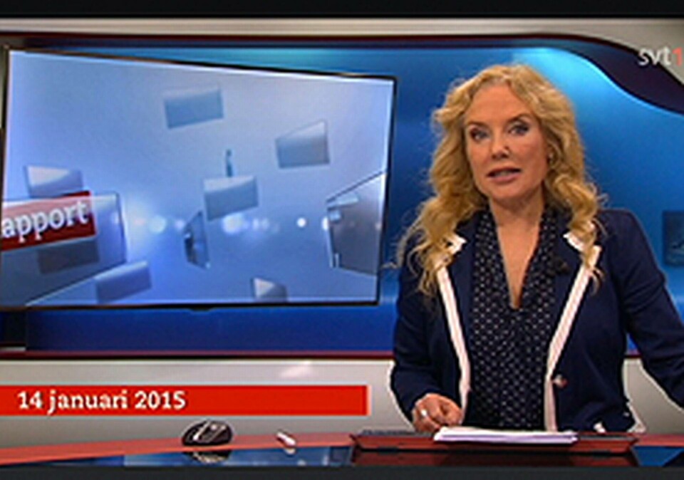 Varför sinkar överföringen från Rapports studio? Foto: SVT Varför sinkar överföringen från Rapports studio? Foto: SVT