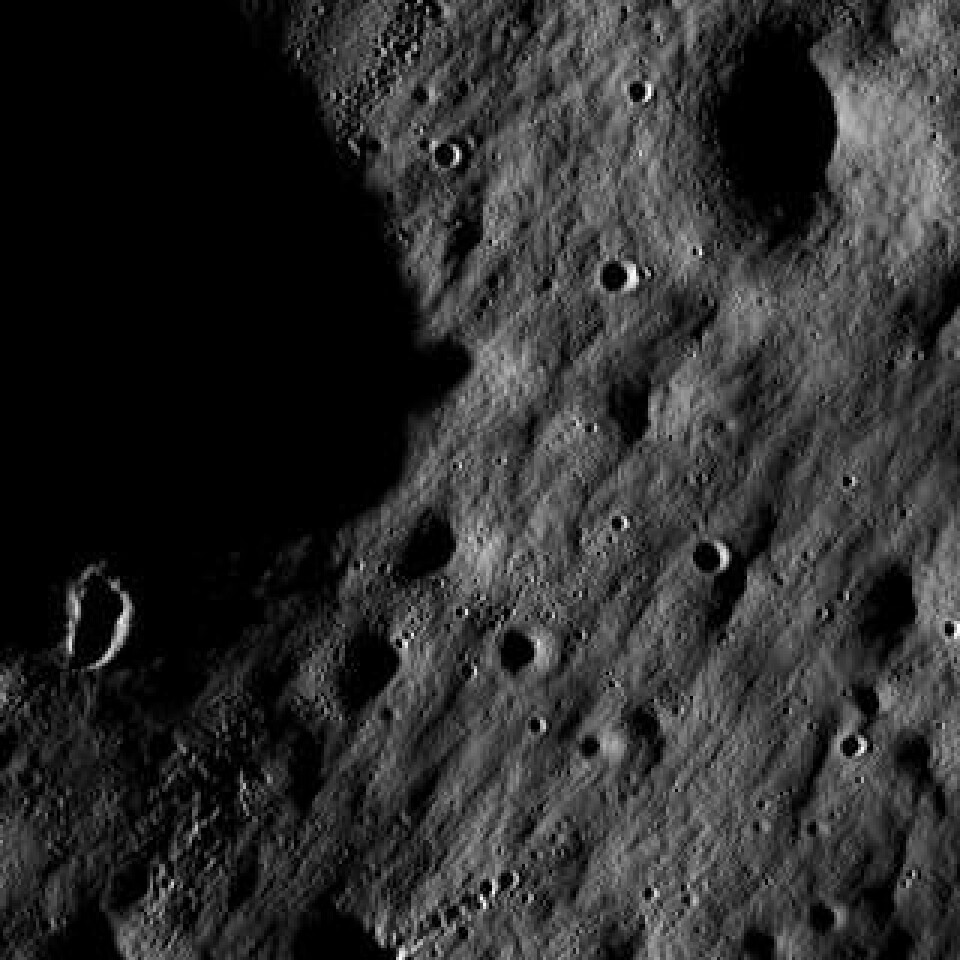 Finns här några värdefulla stenar, tro? Bild tagen av USA:s Lunar Reconnaisance Orbiter 2009.
Foto: Nasa/Goddard Space Flight Center/Arizona State University/AP/TT