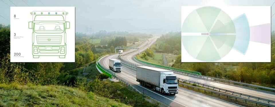 Tusimple satsar på sensorer anpassade främst för långa räckvidder, som exempelvis motorvägar. Foto: Tusimple Tusimple satsar på sensorer anpassade främst för långa räckvidder, som exempelvis motorvägar. Foto: Tusimple