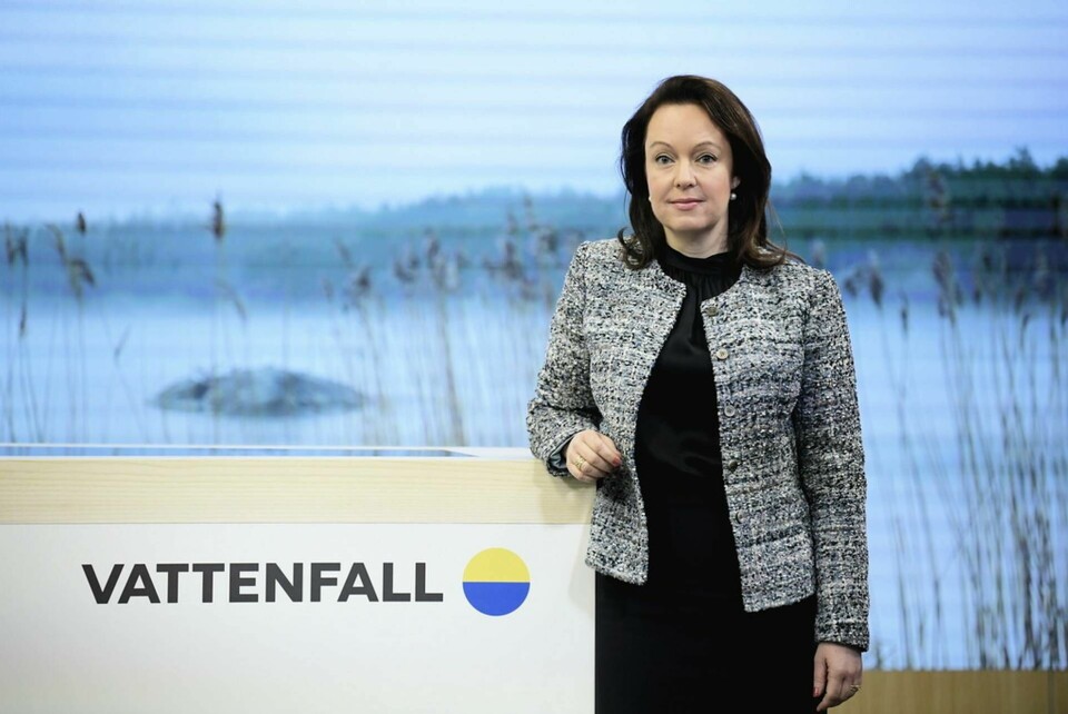 Vattenfalls vd Anna Borg presenterar företagets delårsrapport. Arkivbild. Foto: Janerik Henriksson/TT