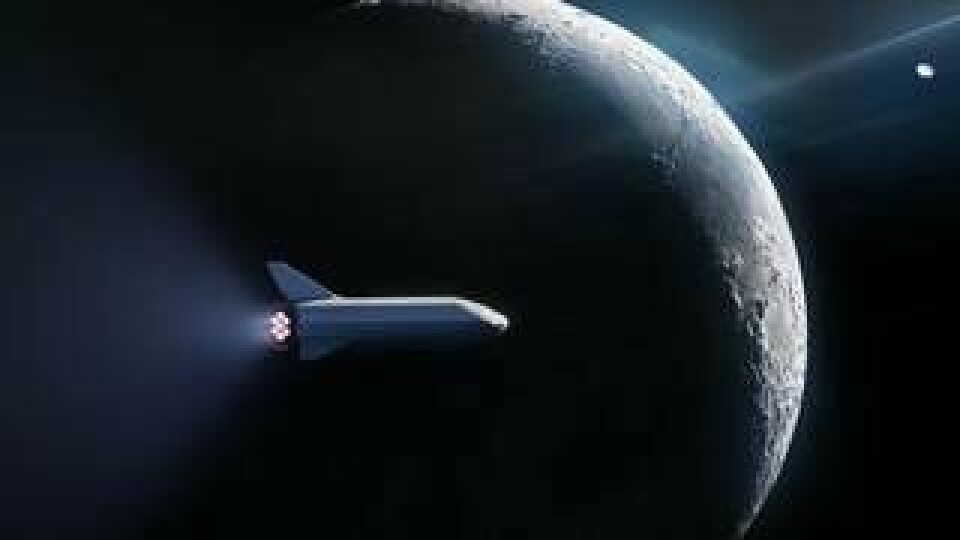 Elon Musk har visat upp flera nya renderingar på hur rymdfärjan BFR kommer att se ut. Foto: Space X