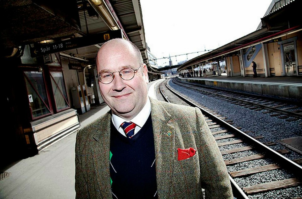 Tomas Arvidsson drömde om att bli lokförare men jobbar nu som järnvägsexpert i stället. Han är hett eftertraktad på arbetsmarknaden. Foto: Jörgen Appelgren