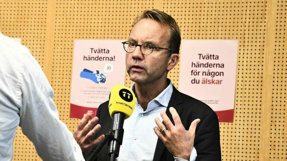 Hälso- och sjukvårdsdirektör Björn Eriksson ser mycket allvarligt på den ökade smittspridningen. Foto: Claudio Bresciani/TT