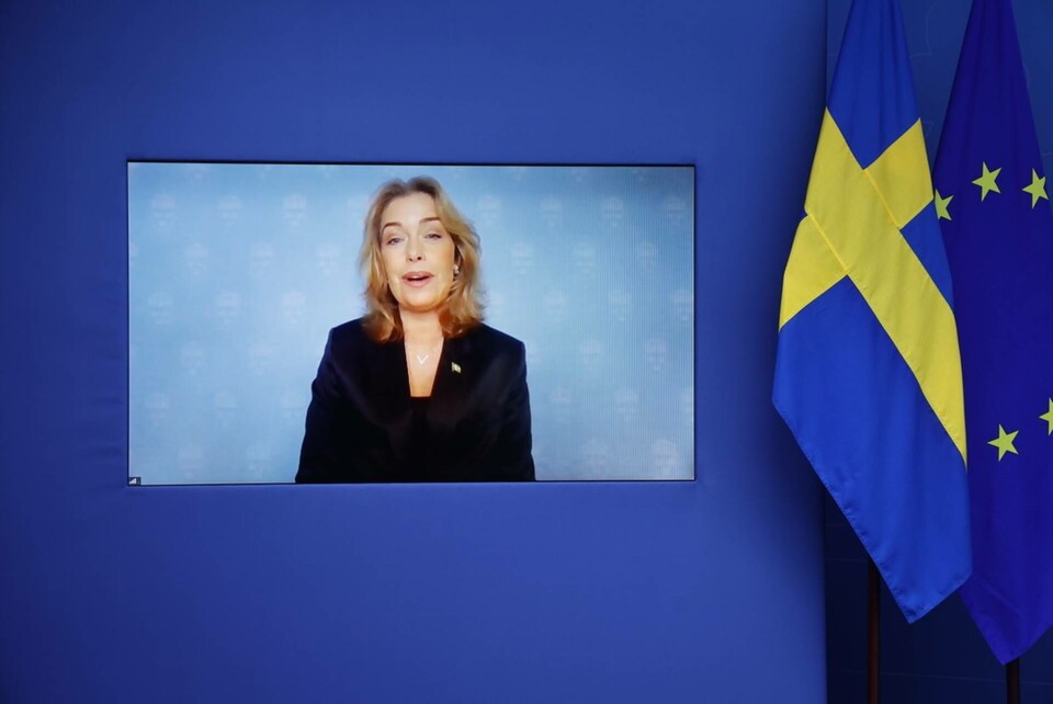 Annika Strandhäll (S), miljöminister, ger besked om slutförvaret av använt kärnbränsle. Foto: Stefan Jerrevång/TT Annika Strandhäll (S), miljöminister, ger besked om slutförvaret av använt kärnbränsle. Foto: Stefan Jerrevång/TT