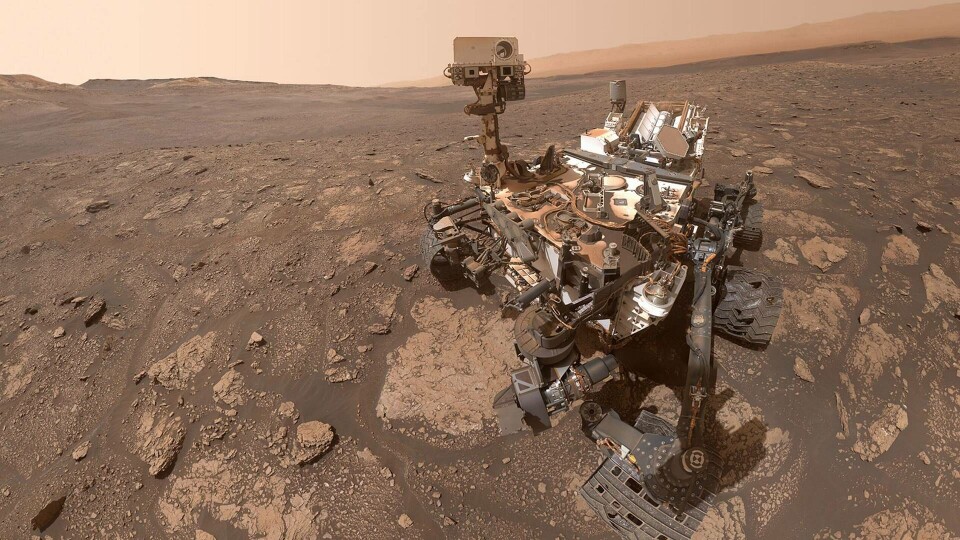 Här står Nasas rover Curiosity och skäms över att den inte kan gräva en ordentlig grop. Foto: NASA/JPL-Caltech/MSSS Här står Nasas rover Curiosity och skäms över att den inte kan gräva en ordentlig grop. Foto: NASA/JPL-Caltech/MSSS