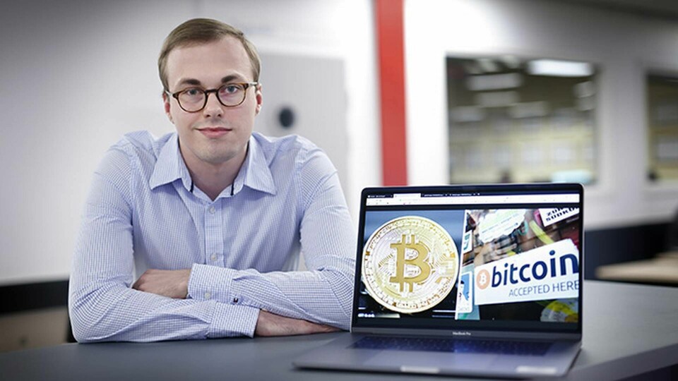 Ludvig Öberg, en av Sveriges främsta experter på bitcoin. Foto: Lasse Hejdenberg