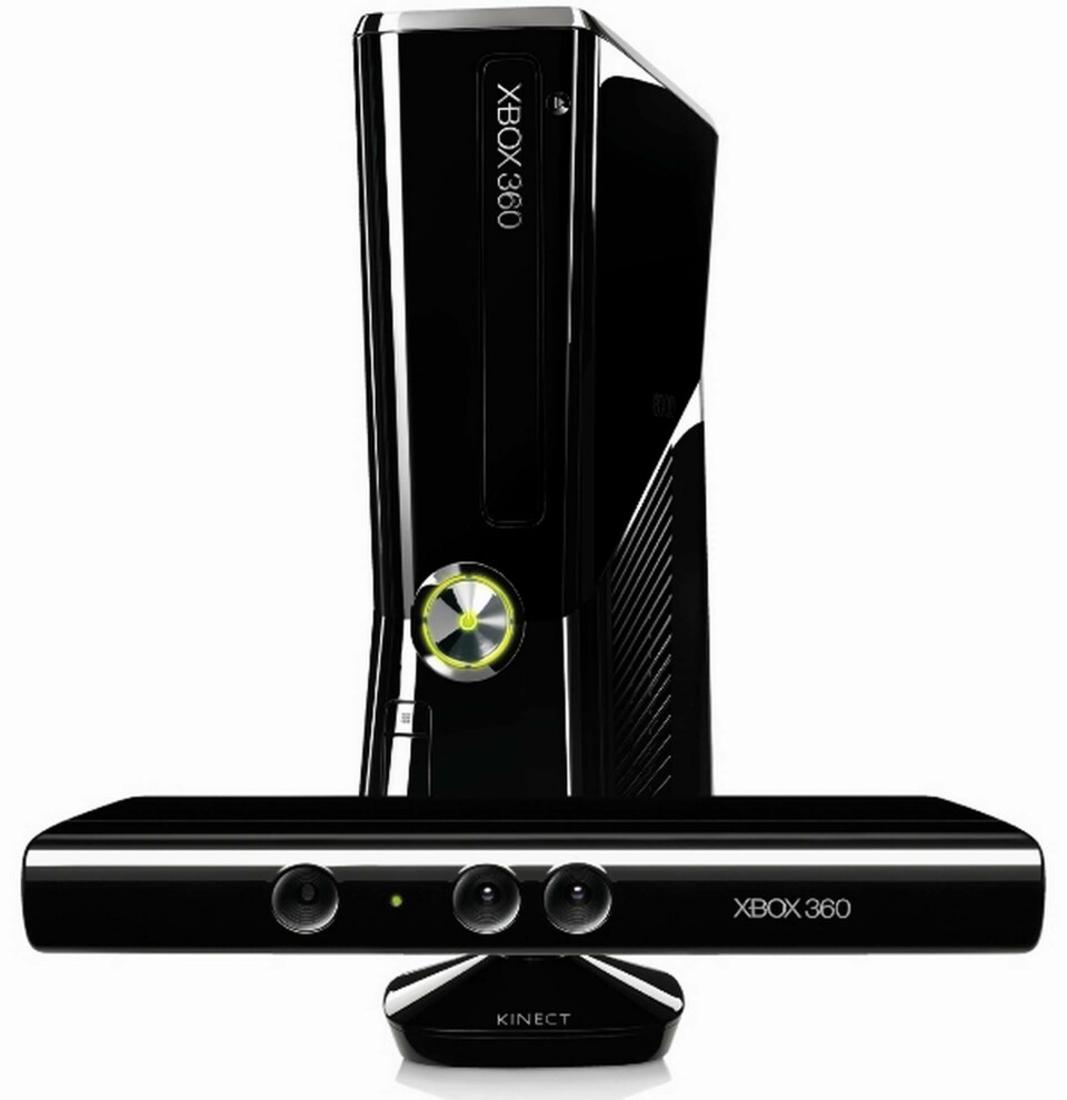 Rörelsekontrollen Kinect framför den nya versionen av spelkonsolen Xbox 360 (klicka på bilden).