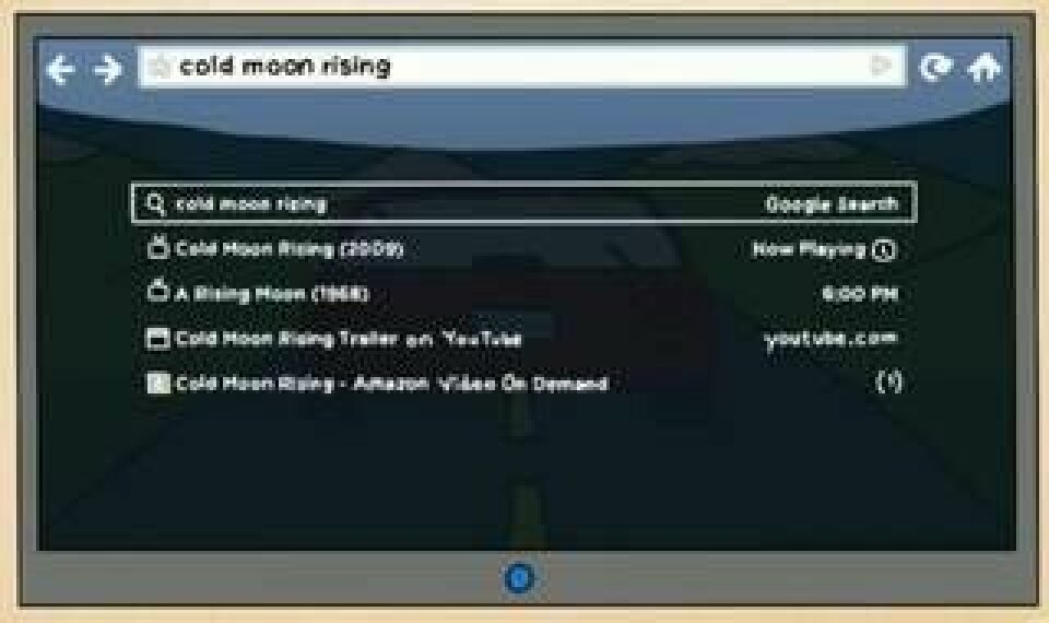 Sökning i Google TV (klicka på bilden).