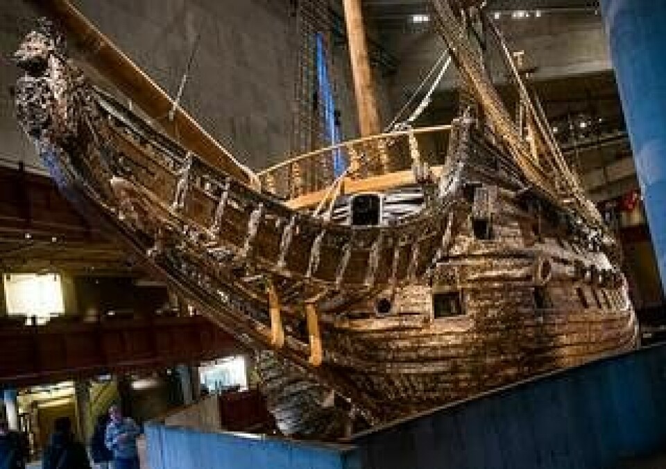 Regalskeppet Vasa. Med bultar. Foto: TT