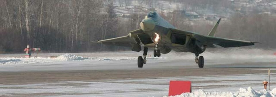 PAK FA landar efter 47 minuter i luften Foto: Sukhoi PAK FA landar efter 47 minuter i luften Foto: Sukhoi