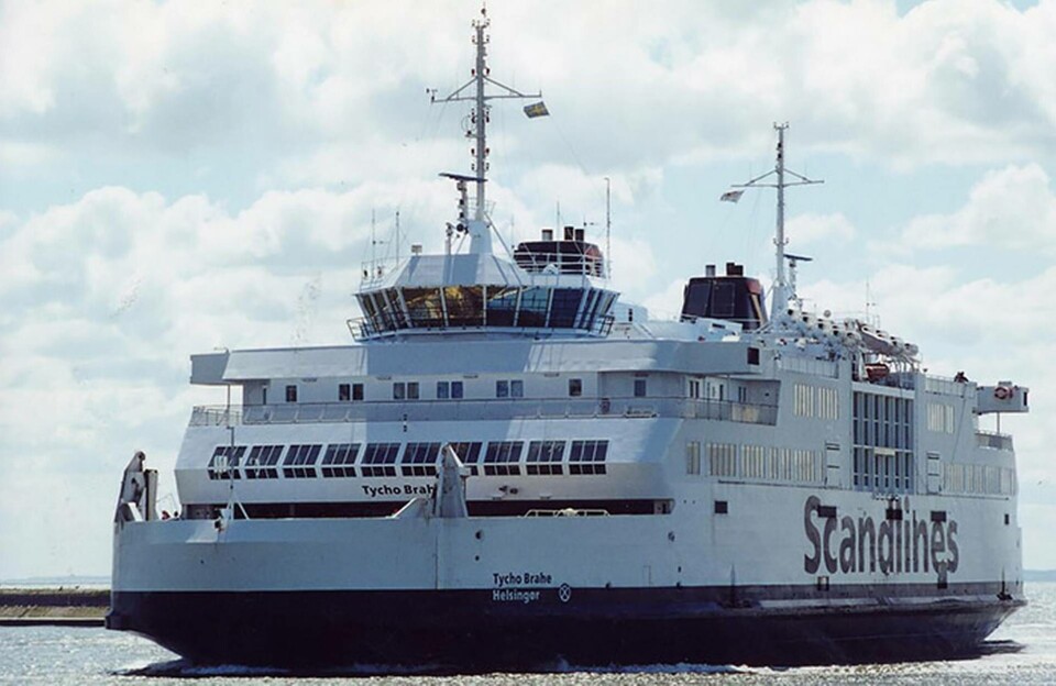 Tycho Brahe är först ut att byggas om till batteridrift. Foto: HH Ferries Tycho Brahe är först ut att byggas om till batteridrift. Foto: HH Ferries