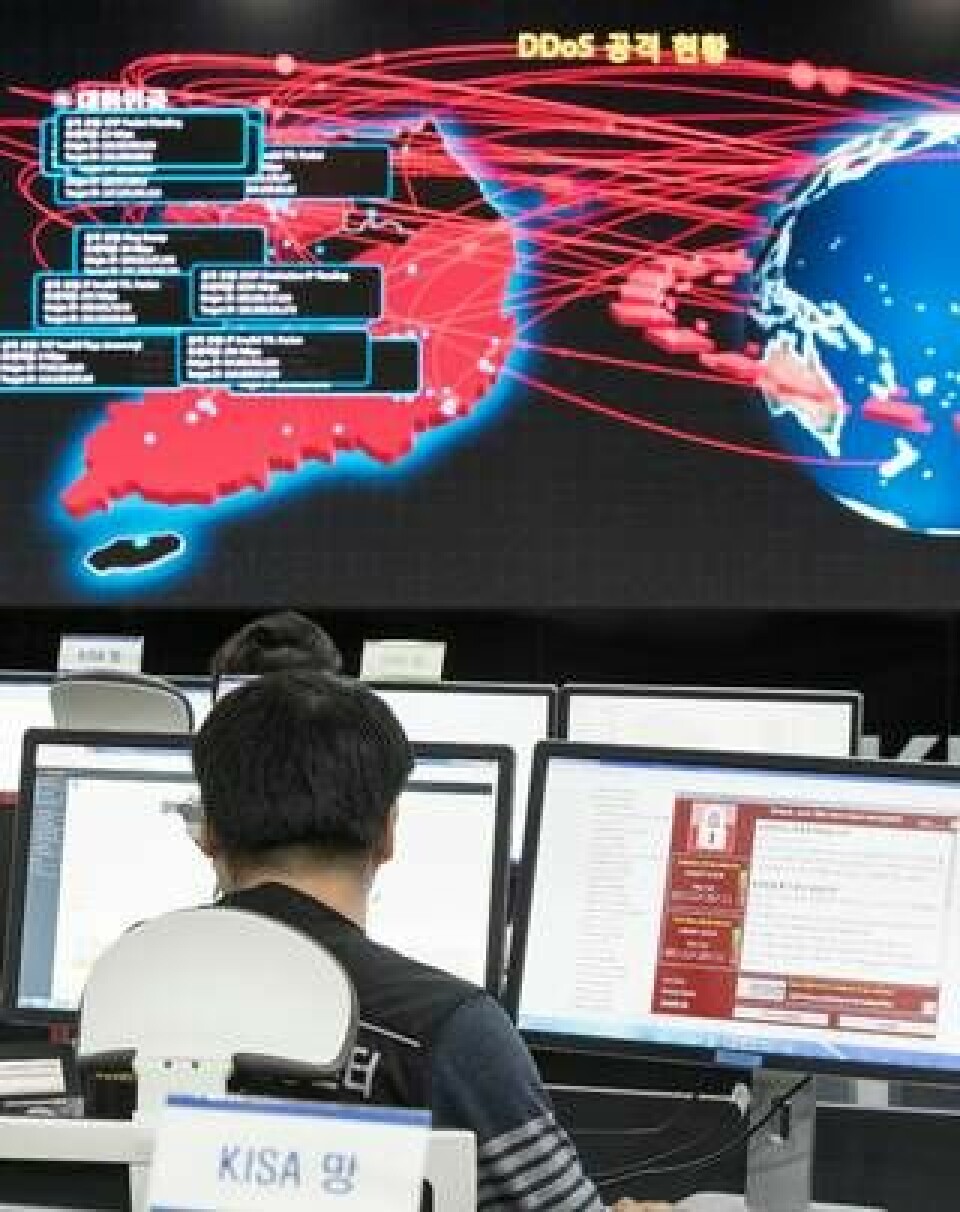 Viruset ”WannaCry” har smittat datorer i över 150 länder.Foto: Yun Dong-jin/TT Foto: un Dong-jin / TT