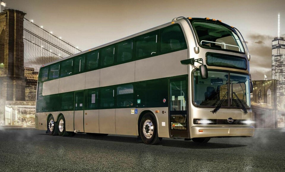 Den elektriska bussen från BYD är 13,7 meter lång och har plats för 77 passagerare. Foto: BYD