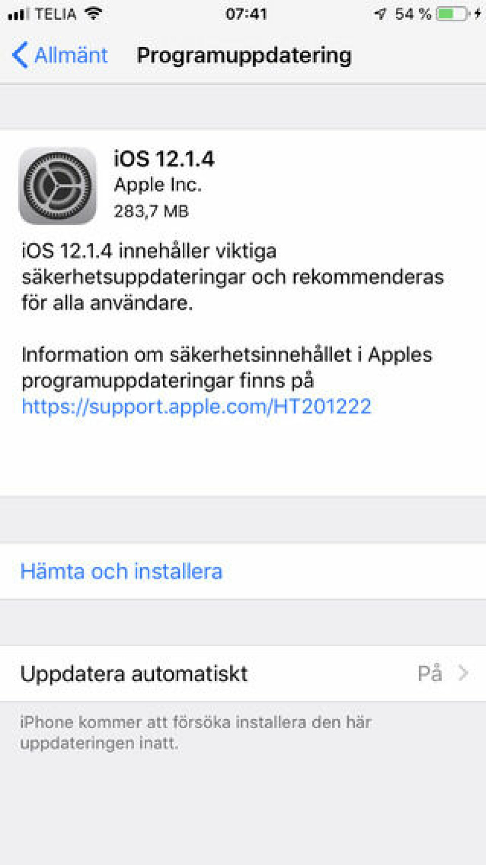 Apple har släppt en säkerhetsuppdatering av Ios till användare i hela världen. Foto: Kalle Wiklund