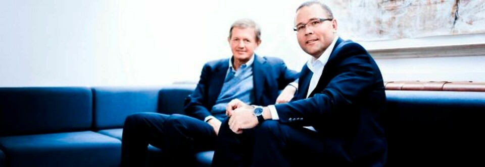 Saabs styrelseordförande Marcus Wallenberg och Saabs tillträdande vd Håkan Buskhe. Foto: Peter Karlsson/Svarteld form & foto