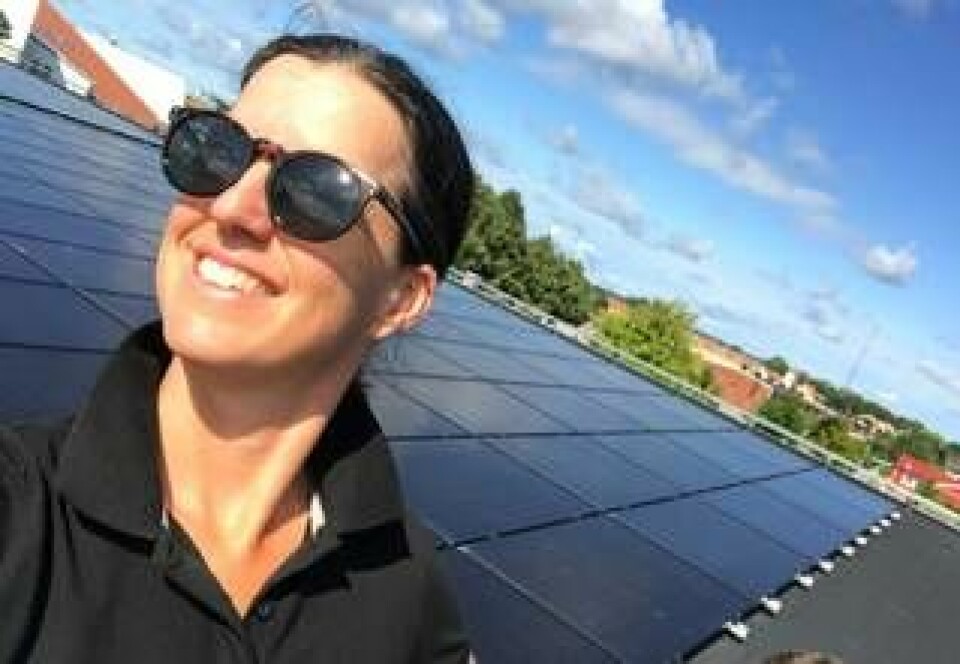 Martina Thalwitzer tröttnade på mediabranschen och jobbar nu istället som solenergiingenjör. Foto: Privat