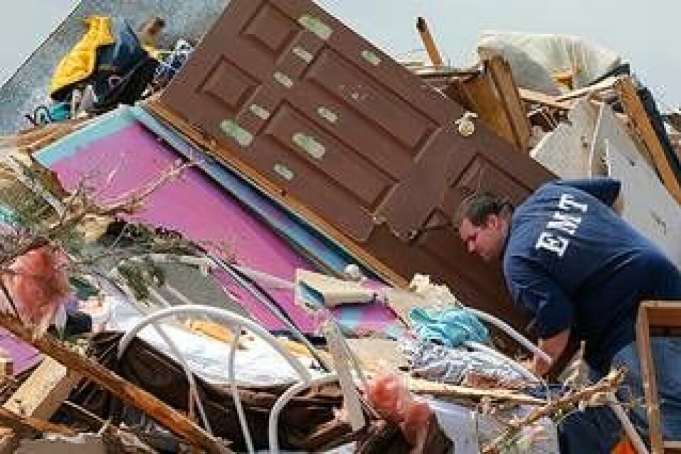 När en tornado drar in över bostadsområden med husvagnar och baracker drabbas de ofta extra hårt, eftersom de varken har skyddsrum eller är designade för att motstå en tornado. Foto: Sue Ogrocki/AP/Scanpix