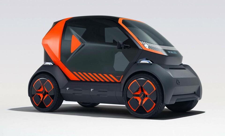 Prototypen EZ-1 har plats för två passagerare, och halva bilen är byggd med återvunnet material. Foto: Renault Prototypen EZ-1 har plats för två passagerare, och halva bilen är byggd med återvunnet material. Foto: Renault