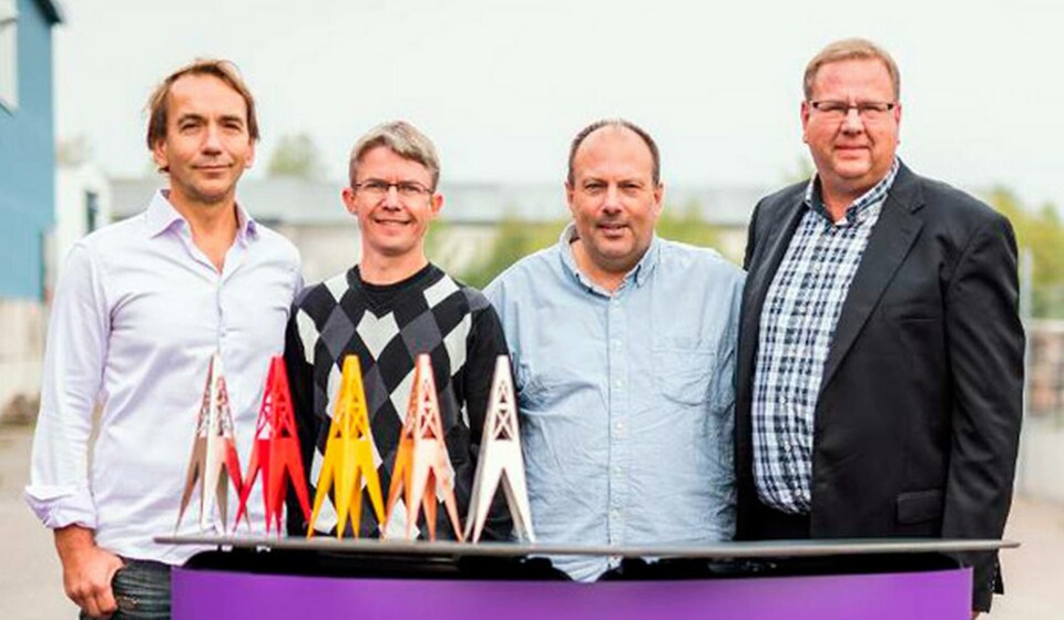 Mikael Pettersson, Johan Vigren, Åke Grandin och Urban Jonsson i Motala Industrigrupp. Foto: Petter Blomberg Mikael Pettersson, Johan Vigren, Åke Grandin och Urban Jonsson i Motala Industrigrupp. Foto: Petter Blomberg