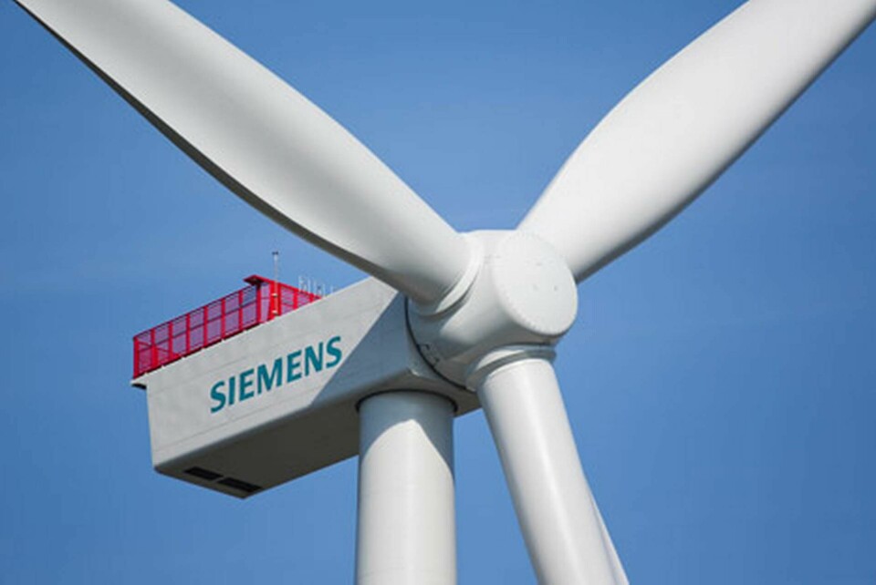 Vindkraftverken får en effekt på 4 MW vardera. Foto: Siemens
