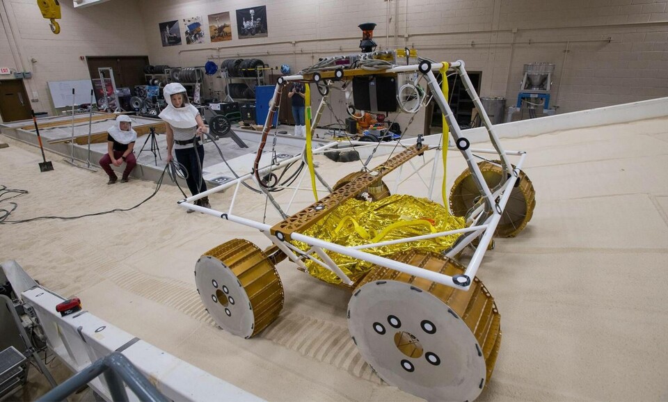 Här är Nasas nya rover Viper! Den är ungefär lika stor som en golfbil. Foto: Nasa Här är Nasas nya rover Viper! Den är ungefär lika stor som en golfbil. Foto: Nasa
