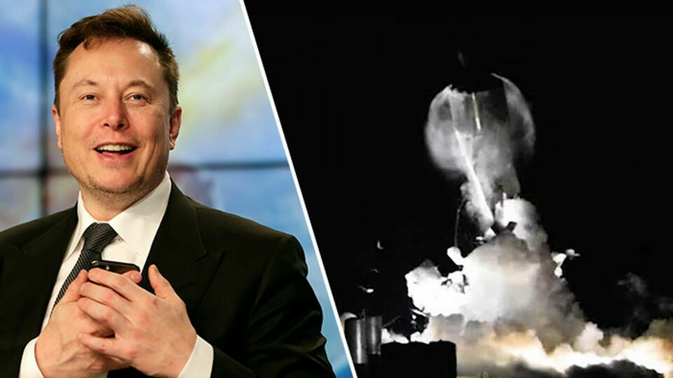 Spacex vd Elon Musk skojade på twitter efter senaste Starship-explosionen. Foto: TT/Nasa