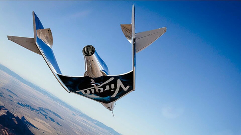 Virgin Galactics testflygning. Foto: Virgin Galactic/TT Virgin Galactics testflygning. Foto: Virgin Galactic/TT