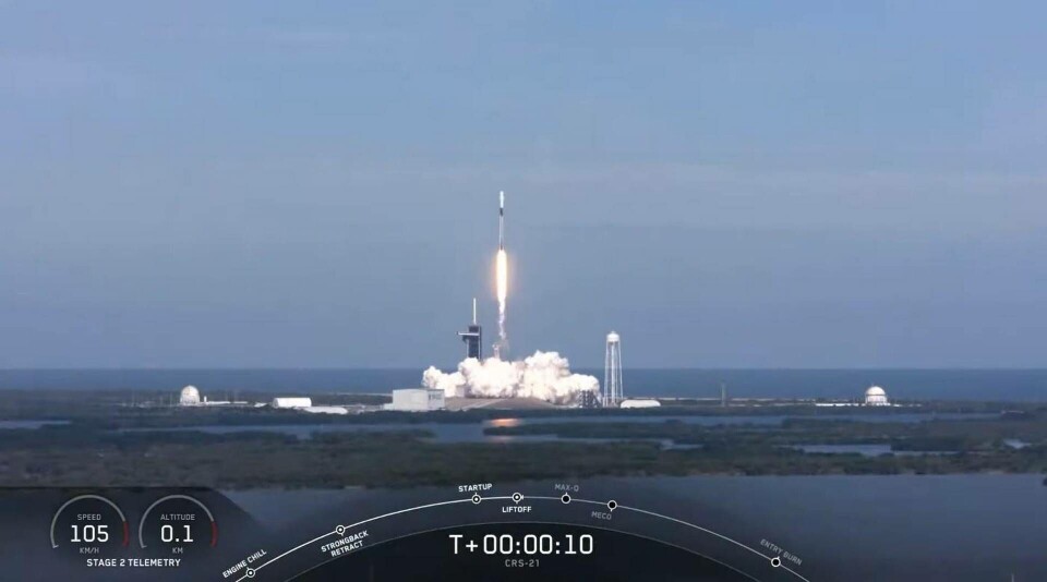 Här skjuter Spacex upp Dragon 2-kapseln till ISS för första gången. Foto: Spacex Här skjuter Spacex upp Dragon 2-kapseln till ISS för första gången. Foto: Spacex