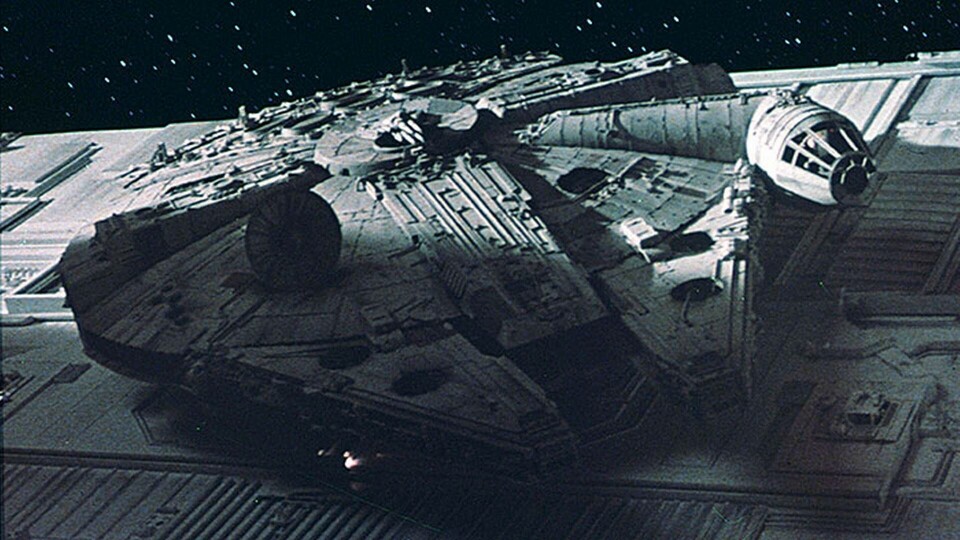 Millennium Falcon i klassiska rymdfilmen Star Wars. Foto: Lucasfilm/20th Century Fox/REX Millennium Falcon i klassiska rymdfilmen Star Wars. Foto: Lucasfilm/20th Century Fox/REX